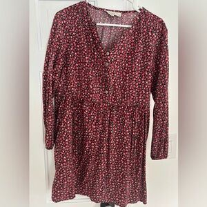 NWOT LOFT Floral Button Long Sleeve Dress Size XSP